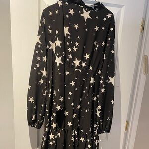 Black Star Print Dress